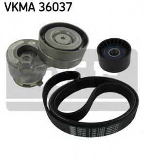 Роликовий модуль натягувача ременя (ролик, ремень) SKF VKMA 36037 (фото 1)