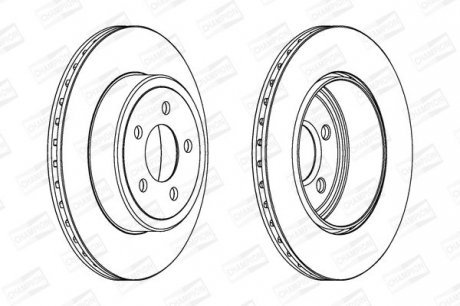 CHRYSLER Диск тормозной передн. 300C Champion 563034CH1