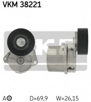 Натяжной ролик, поликлиновой ремень SKF VKM38221 (фото 1)