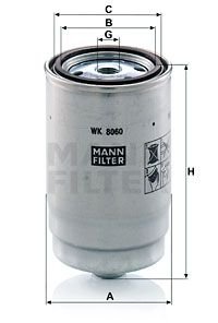 Фільтр паливний MANN-FILTER WK8060Z (фото 1)