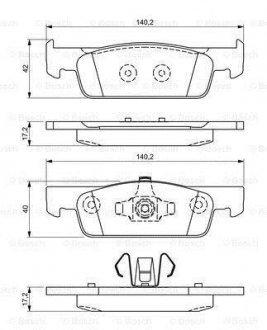 Гальмівні колодки дискові RENAULT/DACIA Clio/Logan/Sandero F 12>> BOSCH 0986495334