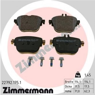 Колодки гальмівні дискові ZIMMERMANN 22792.175.1