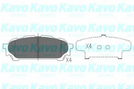 Комплект тормозных колодок, дисковый тормоз PARTS KAVO KBP8019 (фото 1)