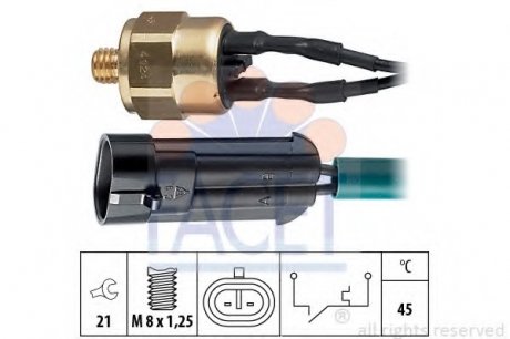 Датчик температуры охлаждающей жидкости Facet 7.4124 (фото 1)