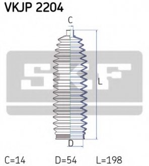 Комплект пылника, рулевое управление SKF VKJP 2204 (фото 1)