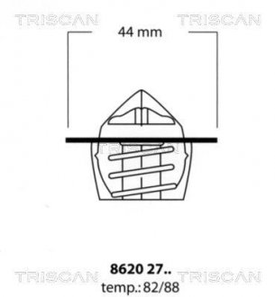 Термостат, охлаждающая жидкость TRISCAN 86202782