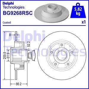 Гальмівний диск з підшипником Delphi BG9268RSC (фото 1)