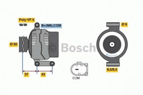 Генератор BOSCH 0986080040