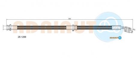 NISSAN Шланг тормозной пер. пр. Almera 00- Adriauto 281288