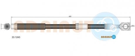 OPEL Шланг тормозной пер. Astra F G 94- Adriauto 331243