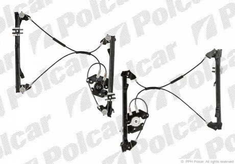 Склопідйомник електричний без электромотора POLCAR 2001PSG2