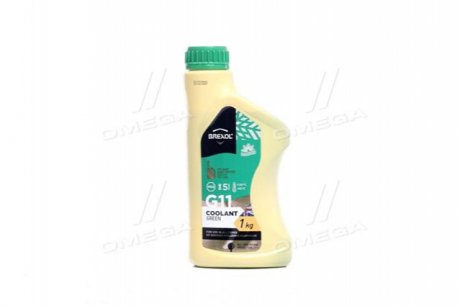 Антифриз GREEN G11 Antifreeze (зеленый) 1kg BREXOL Antf-014