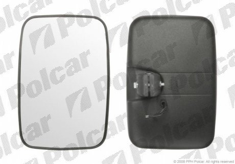 Зеркало внешнее универсальное левый=правый POLCAR 99LU04GE
