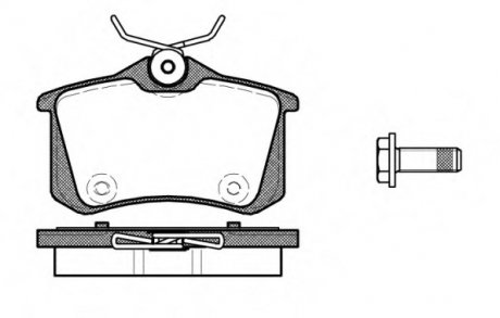 Комплект тормозных колодок, дисковый тормоз REMSA 139100