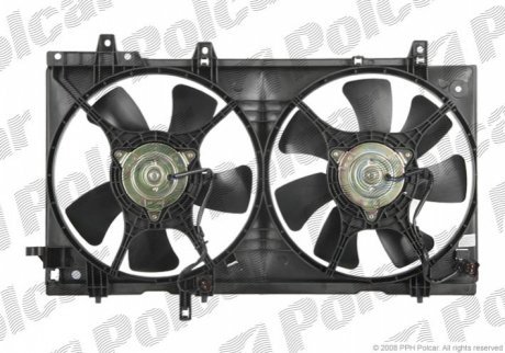 Вентилятор з корпусом / кронштейном, SUBARU FORESTER 02- POLCAR 724123W1