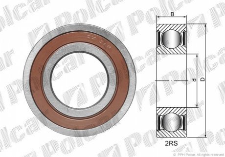 Подшипник компрессора кондиционера POLCAR CX406224