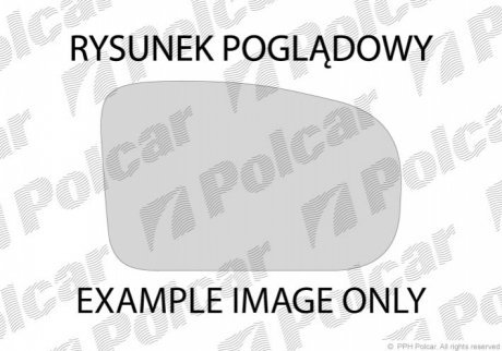 Стекло зеркала внешнего правый POLCAR 232555-E