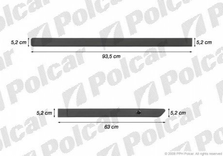Накладки боковые компл. правый POLCAR 99LBP409