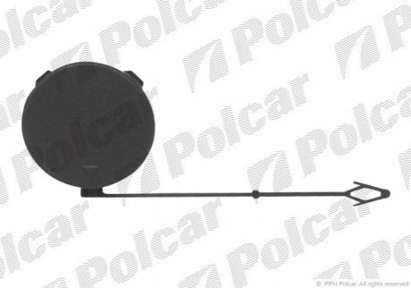 Заглушка крюка буксировки левый POLCAR 2051079 (фото 1)
