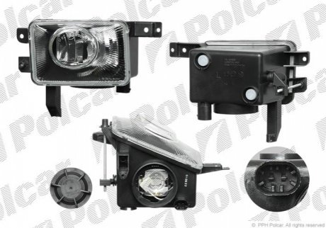 Фара противотуманная передняя POLCAR 555729-E
