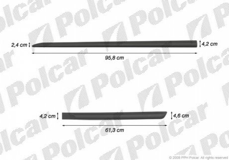 Накладки боковые компл. левый POLCAR 99LBL416