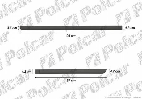 Накладки бічні компл. лівий POLCAR 99LBL405