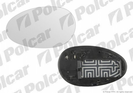 Вклад зеркала внешнего левый POLCAR 6325546E