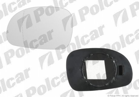 Вставка зовнішнього дзеркала лівий, PEUGEOT 406, -99 POLCAR 5746545E
