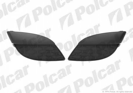 Решітка в бампері лівий+правий POLCAR 600127