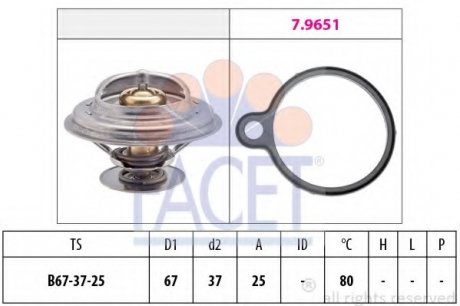 Термостат, охлаждающая жидкость Facet 78613
