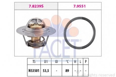 Термостат, охлаждающая жидкость Facet 78239