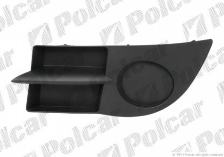 Решітка в бампері правий, RENAULT CLIO II, 01- POLCAR 605727-4