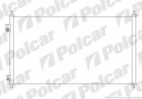 Радіатор кондиціонера, HONDA CIVIC 01-05 POLCAR 3825K8C3S