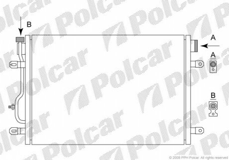 Радиаторы кондиционера POLCAR 1334K8C2S (фото 1)