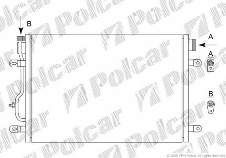 Радиаторы кондиционера POLCAR 1334K8C1S (фото 1)