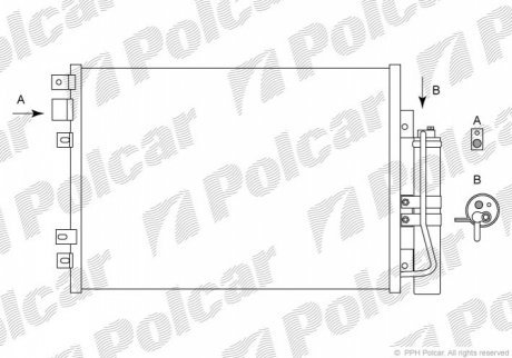 Радиаторы кондиционера POLCAR 6061K8C1