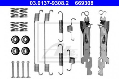 Комплектуючі, тормозная колодка ATE 03.0137-9308.2