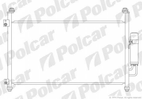 Радиаторы кондиционера POLCAR 3828K83K (фото 1)