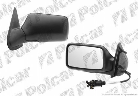 Дзеркало зовнішнє лівий, VW GOLFIII/VENTO 92- POLCAR 9538511E