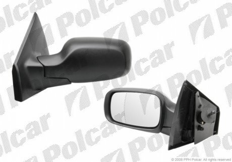 Дзеркало зовнішнє лівий, CLIO III, 05-09 POLCAR 6055511M