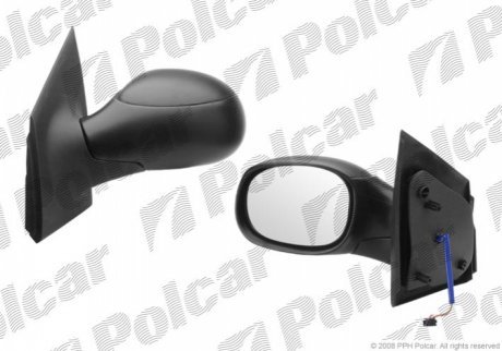 Дзеркало зовнішнє лівий, CITROEN C2 03- POLCAR 2308514M