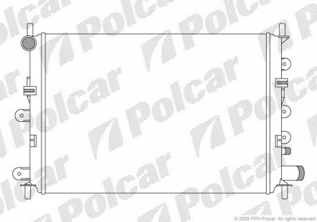 Радіатор охолодження, ESCORT V (AAL, ABL), POLCAR 320608-8
