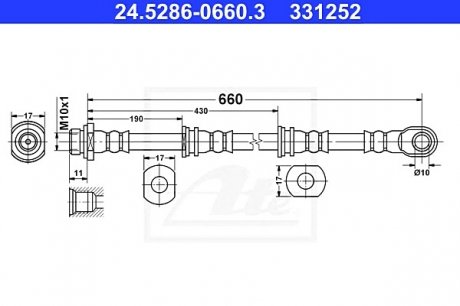 Тормозной шланг ATE 24.5286-0660.3