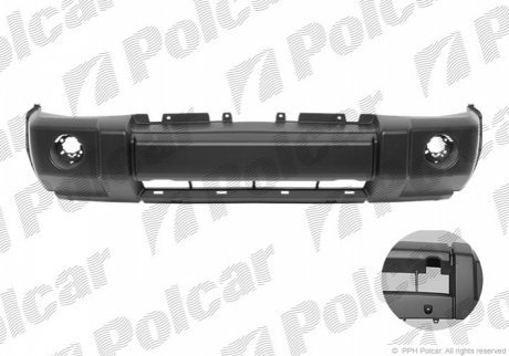 Бампер передній, COMMANDER, 09.05- POLCAR 342007-2