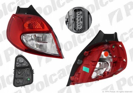 Фонарь задний POLCAR 606488-U