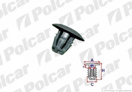 Пистон обивки POLCAR RXC10149