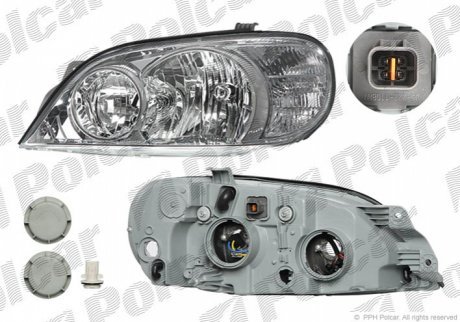 Фара основна KIA CARNIVAL, 02- POLCAR 4141101E