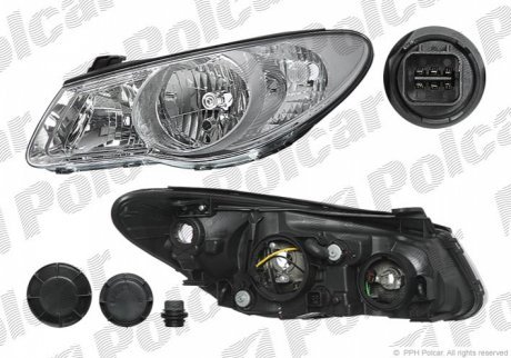 Фара основная POLCAR 401610-E
