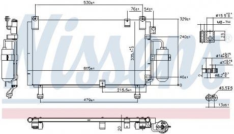 Конденсер ISUZU D-MAX (02-) 3.0 DiTD Nissens A/S 941153 (фото 1)