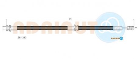 NISSAN Шланг тормозной зад.пр. Almera 00- (+ABS) Adriauto 281290